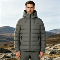 Veste matelassée légère décontractée pour homme, col montant, idéale pour l'hiver et le printemps, fabrication OEM/ODM, faible MOQ