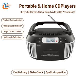 Boombox portable personnalisé en usine avec lecteur de cassettes, radio FM/AM, Bluetooth, USB, télécommande et haut-parleur stéréo double alimentation - Product Image 2