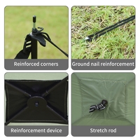 Tente de camping carrée quatre saisons pour 4 à 6 personnes en tissu Oxford, coupe-vent, triple couche et barrière anti-vent