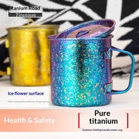 Bouteille d'eau pliable en titane TiTo, tasse portable pour l'extérieur, peut faire bouillir de l'eau, protection de l'environnement, simple paroi