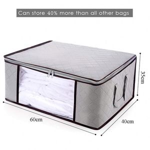 Dust-proof Non-woven <b>Foldable</b> Non-woven Storage <b>Bag</b>,Hot Selling Non-woven Clothing Quilt Organizer <b>Bag</b> Storage <b>Bag</b> with Zipper - Product Image 3