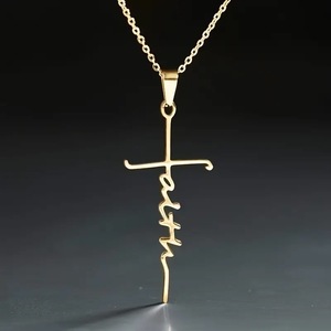 Collar <span class=keywords><strong>de</strong></span> Cruz Unisex <span class=keywords><strong>de</strong></span> Aleación <span class=keywords><strong>de</strong></span> Zinc <span class=keywords><strong>de</strong></span> Moda, Regalos Cristianos al por Mayor, con Mensajes <span class=keywords><strong>de</strong></span> Fuerza, <span class=keywords><strong>Esperanza</strong></span>, Jesús, <span class=keywords><strong>Fe</strong></span> y Bendición - Product Image 4
