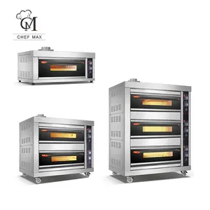 Commerciële Dikke Roestvrij Staal Gehard Glas Propaan Dek Oven Gas Bakkerij Brood Bakkerij Machine Pizza Oven Prijs