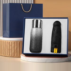 Set de Regalo Ejecutivo 4 en 1 con Libreta de Cuero, Termo, Bolígrafo y Paraguas Plegable, Kit de Bienvenida Empresarial, Regalo Corporativo - Product Image 4