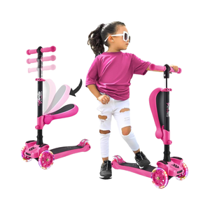 3-in-1 çok fonksiyonlu çelik itme skuter çocuklar için çocuk bebekler oyuncak Scooter açık kullanım için üç PU tekerlekler ile - Product Image 4