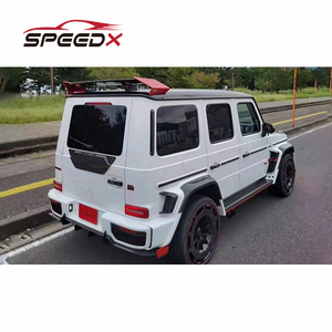 Para <span class=keywords><strong>Mercedes</strong></span> Benz W464 <span class=keywords><strong>G63</strong></span> G500 actualización G900 estilo <span class=keywords><strong>Brabus</strong></span> Kit de carrocería de carbono labio delantero difusor trasero rejilla guardabarros Flare Spoiler - Product Image 2