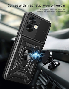 Fundas de teléfono móvil con cámara deslizante para OPPO A5 Pro A5X A3X A3 A79 A78 A76 A60 A16 A92 A72 A52, fundas traseras con soporte de anillo a prueba de golpes - Product Image 6