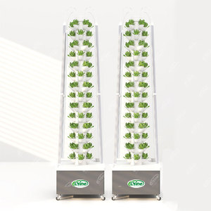 Sistema <span class=keywords><strong>de</strong></span> Torre hidropónica <span class=keywords><strong>de</strong></span> Torre aeropónica vertical interior con ruedas - Product Image 6