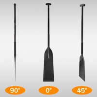 Pagaie de dragon boat en carbone composite haute résistance OEM ODM, longueur totale 125 cm, lame 48x18 cm pour événements sportifs nautiques