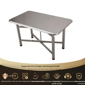 <span class=keywords><strong>Tavolo</strong></span> da pranzo moderno in acciaio inossidabile semplice Design rettangolare e quadrato pieghevole per uso balcone di piccola casa - Product Image 5