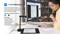 Escáner de Documentos Portátil A4 de 16MP con Cámara USB, Compatible con Windows y MacOS, Garantía de 1 Año, OCR, TTS, Negro, 1 Segundo