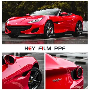 HEY FILM PPF 7,5 Mil durchsichtige Farbe einfacher bis sofortiger Selbstaufschutz hydrophobe hoch dehnbare Autofolie