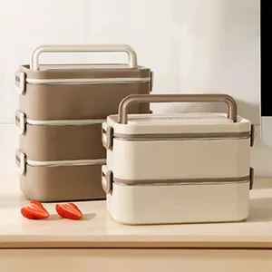 Fts Tiffin Voor Lunch Indiase Geïsoleerd Custom Ontwerp Voedsel Container Roestvrij Staal Bento Lunchbox