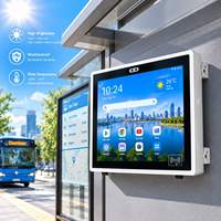 Sinmar Layar Sentuh Industri Tahan Cuaca 21,5 Inci 1500 Nits Tahan Air Layar Sentuh Luar Ruangan Monitor LCD dengan NFC
