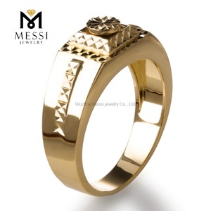 Anillo de Oro Amarillo de 14k y 18k de Lujo Personalizado con Joyas de Messi para Hombre - Product Image 2