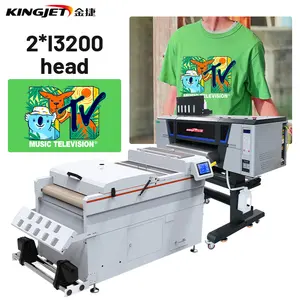 Kingjet fábrica 4 cabeça impressora dtf i3200, máquina de impressão digital camiseta preço, impressora dtf 60cm