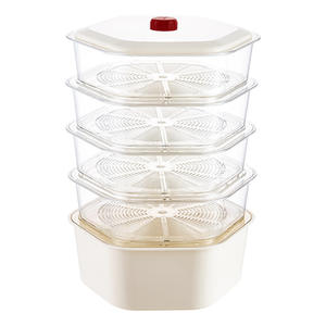 ตะกร้าล้างผักพลาสติกใสพร้อมที่ระบายน้ำสำหรับอ่างล้างจานในครัว สำหรับทำความสะอาดและจัดเก็บผลไม้และผัก - Product Image 2