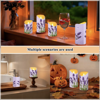 Bougies Pilier Sans Flamme à Piles Effet Scintillant avec Télécommande pour Décoration Maison, Mariages et Diwali