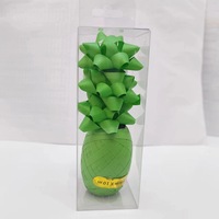 Fleur en ruban pré-fabriquée en film métallique mat arc-en-ciel de 5 cm, idéale pour l'emballage rapide de cadeaux (vente en gros)