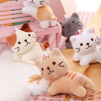 Oreiller en peluche court style japonais chat mignon écaille de tortue avec rembourrage en coton PP, hauteur 31cm-50cm, cadeau pour jeunes (7-14 ans)