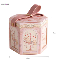 Prix d'usine de gros personnalisé de luxe Emballage de boîte-cadeau en papier pour bonbons au chocolat avec fête d'anniversaire de mariage
