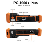 Probador de Cámaras CCTV CCDCAM ET-1900+C 8K/4K 8MP, Prueba de Cámaras IP, Coaxial, AHD, CVI, TVI, CVBS, Pantalla Táctil Capacitiva de 4 Pulgadas, WiFi, Prueba POE