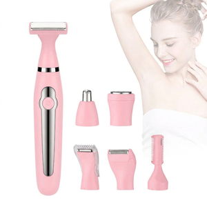 Rasoir électrique rechargeable multi-usage 6-en-1 pour <span class=keywords><strong>femme</strong></span>, rasoir électrique sans fil pour les jambes, le visage et le corps, ensemble <span class=keywords><strong>de</strong></span> rasoirs électriques pour femmes, usage domestique - Product Image 1
