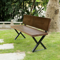 Pieds de banc 16 pouces Triangle métal chaise Base pieds avec support de dossier ensemble de 2 bricolage projet costume pour boucher bloc comptoir