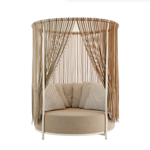 <span class=keywords><strong>Lit</strong></span> <span class=keywords><strong>de</strong></span> cabane <span class=keywords><strong>rond</strong></span> d'extérieur en corde tissée à la main <span class=keywords><strong>de</strong></span> luxe, cadre en aluminium directement <span class=keywords><strong>de</strong></span> l'usine, canapé <span class=keywords><strong>de</strong></span> salon pour patio, <span class=keywords><strong>jardin</strong></span>, terrasse et balcon - Product Image 6