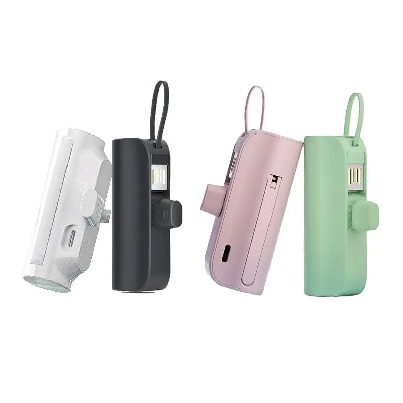 2 In 1 Mini Power Bank Draagbare Oplader Stand Houder 5V 2a Power Bank Externe 5000Mah Telefoon Accessoires Kleine Powerbank