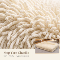 Cama Rectangular de Felpa Chenille para Perros, Esponja Ortopédica Ecológica de Alta Densidad, Funda Extraíble y Lavable, Base Antideslizante, OEM al por Mayor