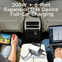 Inverter Daya 200W Baru 12V ke 220V AC Adaptor Stopkontak Mobil dengan Pengisi Daya USB Ganda untuk Laptop Komputer