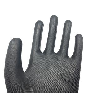 Guantes de Trabajo de Seguridad con Recubrimiento de Palma de <span class=keywords><strong>PU</strong></span> Negro, Guantes Industriales de Protección Laboral para Jardín, Guantes Antiestáticos - Product Image 4