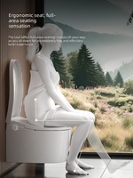 WC intelligent mural sans bride à siphon P de 180 mm, homologué CE, avec bidet intégré, pour projets hôteliers et résidentiels européens