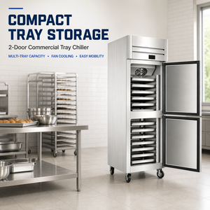 Réfrigérateur commercial vertical 4 portes en acier inoxydable avec congélateur à tiroirs pour cuisine DZ1000M4, options de température multiples - Product Image 2