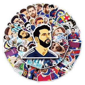 51pcs Chất lượng cao Máy Tính Xách Tay <span class=keywords><strong>iPad</strong></span> die-cut tự dính tùy chỉnh sticker bóng đá Sao Vinyl PVC Lionel andres Messi dán - Product Image 1