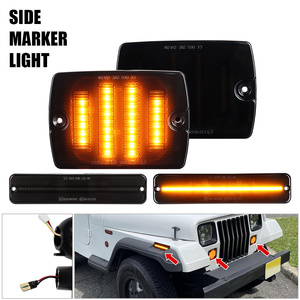Kit de 4 Piezas de Luces Intermitentes Delanteras Ámbar + Luces de Posición Laterales para <span class=keywords><strong>Jeep</strong></span> Wrangler YJ 1987-1995, Luces Intermitentes Laterales Delanteras - Product Image 3