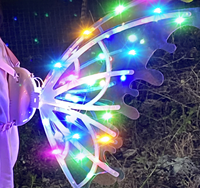 Ensemble de costumes lumineux à LED pour filles et enfants, ailes électriques, cosplay pour les fêtes.