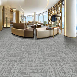 Dalles de moquette modernes à motif rayé carré, antidérapantes, pour la maison, le bureau, le salon, la chambre, revêtement de sol 60301 60302 60303 60304 - Product Image 3