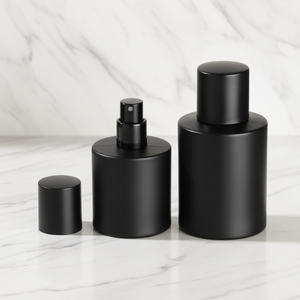 Flacon de parfum en verre à vaporisation fine de mode moderne 30ml/50ml/100ml Noir mat Cylindrique Marque <span class=keywords><strong>Bo</strong></span> Fang Province du Jiangsu Original - Product Image 1