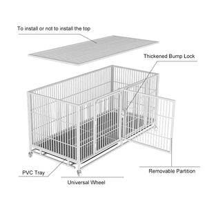 <span class=keywords><strong>Cage</strong></span> en fil métallique à superposer, <span class=keywords><strong>Cage</strong></span> de luxe modulable, présentoir à mailles, magasins pour animaux de compagnie, <span class=keywords><strong>Cage</strong></span> pour élevage de chats - Product Image 6