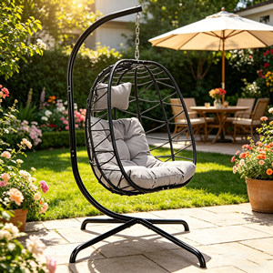 Chaise suspendue en rotin PE, vente en gros directe d'usine, <span class=keywords><strong>pas</strong></span> <span class=keywords><strong>cher</strong></span>, détachable et pliable, pour terrasse et jardin - Product Image 5