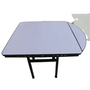 免费样品OEM定制户外烧烤野餐便携式可折叠宴会餐厅胶合板圆形方形折叠桌