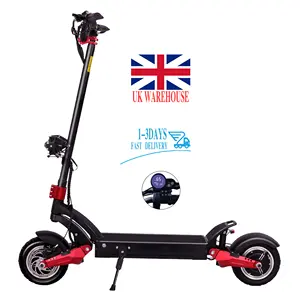 Envío gratis para el almacén del Reino Unido portátil plegable 3200W 60V 18a motor sin escobillas 10 pulgadas antideslizante todoterreno Scooter Eléctrico