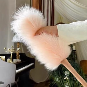 Nettoyage de luxe pour la maison, <span class=keywords><strong>plumeau</strong></span> en vraie laine, dépoussiérage électrostatique, <span class=keywords><strong>plumeau</strong></span> suspendu pour voiture, piano, lampe, meubles - Product Image 1