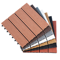 Dalles de terrasse en bois composite PVC WPC européennes 300x300mm, revêtement de sol composite, dalles de terrasse DIY