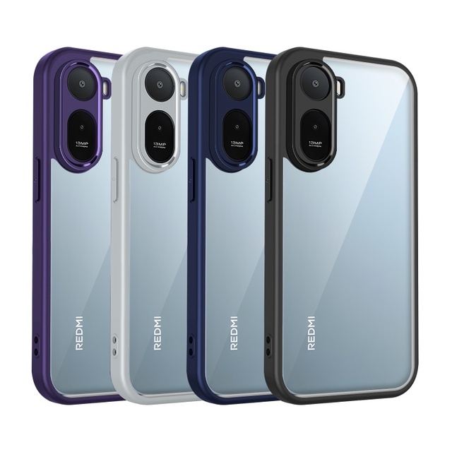 For Xiaomi Redmi A7 Pro 4G / Poco C85x 5G Global Version Case Ultra Thin Soft TPU Frame Clear PC Hard Back Cover Coque Fundas