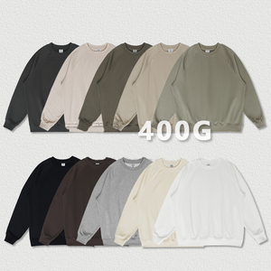 Bán Buôn Tùy Chỉnh Heavyweight 400G Hoodies Cổ Điển Rửa Trống Dày Quá Khổ Áo Thả <span class=keywords><strong>Crewneck</strong></span> Áo - Product Image 1