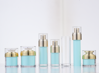 Flacon pompe airless en acrylique à double paroi, imprimé sérigraphié, pour cosmétiques et soins de la peau, 15ml, 30ml, 50ml