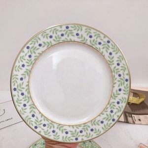 Korean Ins Retro Phnom Penh Apple Green <b>Ceramic</b> Dinner <b>Plate</b> Steak Western Food <b>Plate</b> Dessert Salad <b>Plates</b> - Product Image 3